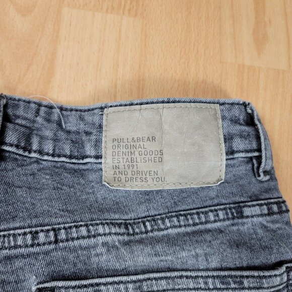 Pull & Bear Slim‎ Gray Jeans Men's Size 30x29 Denim Straight Pants - Picture 9 of 9